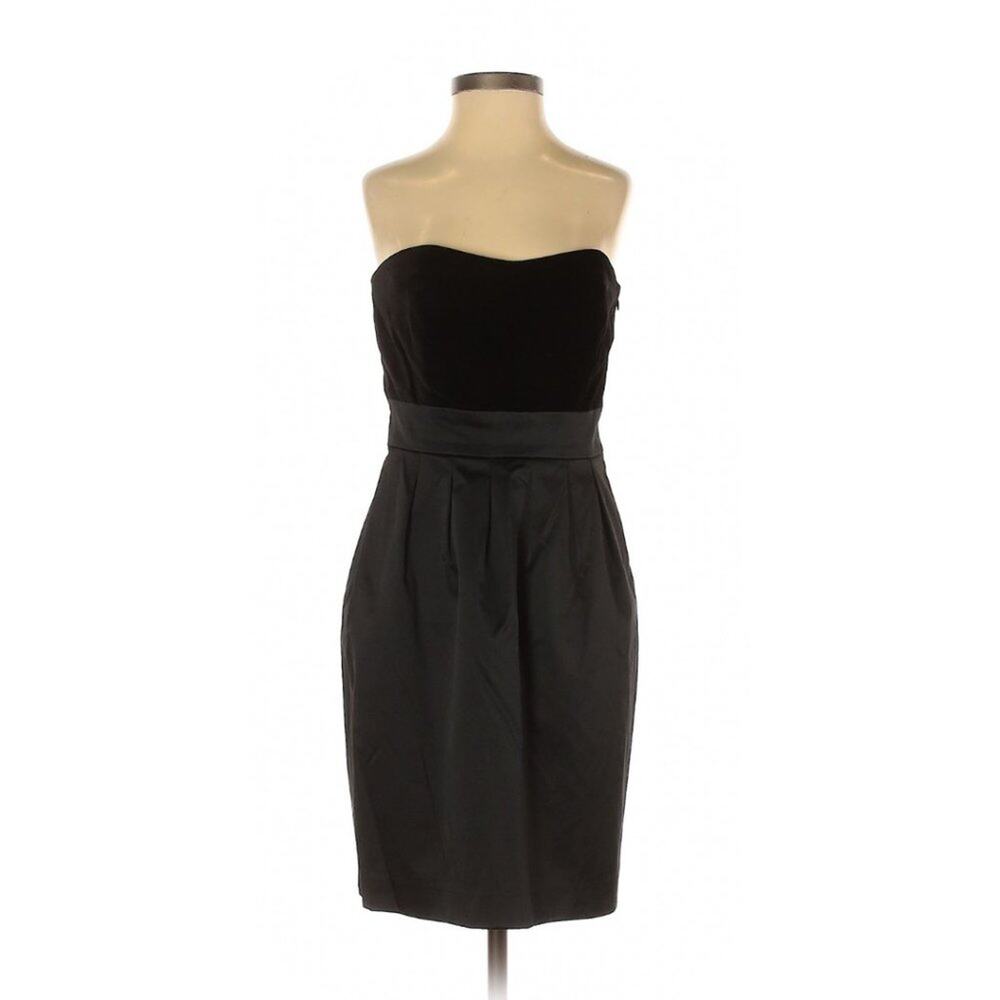BANANA REPUBLIC Black Strapless Velvet Bodice Dress | 2